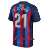 Virallinen Fanipaita FC Barcelona Frenkie de Jong 21 Kotipelipaita 2022-23 - Miesten